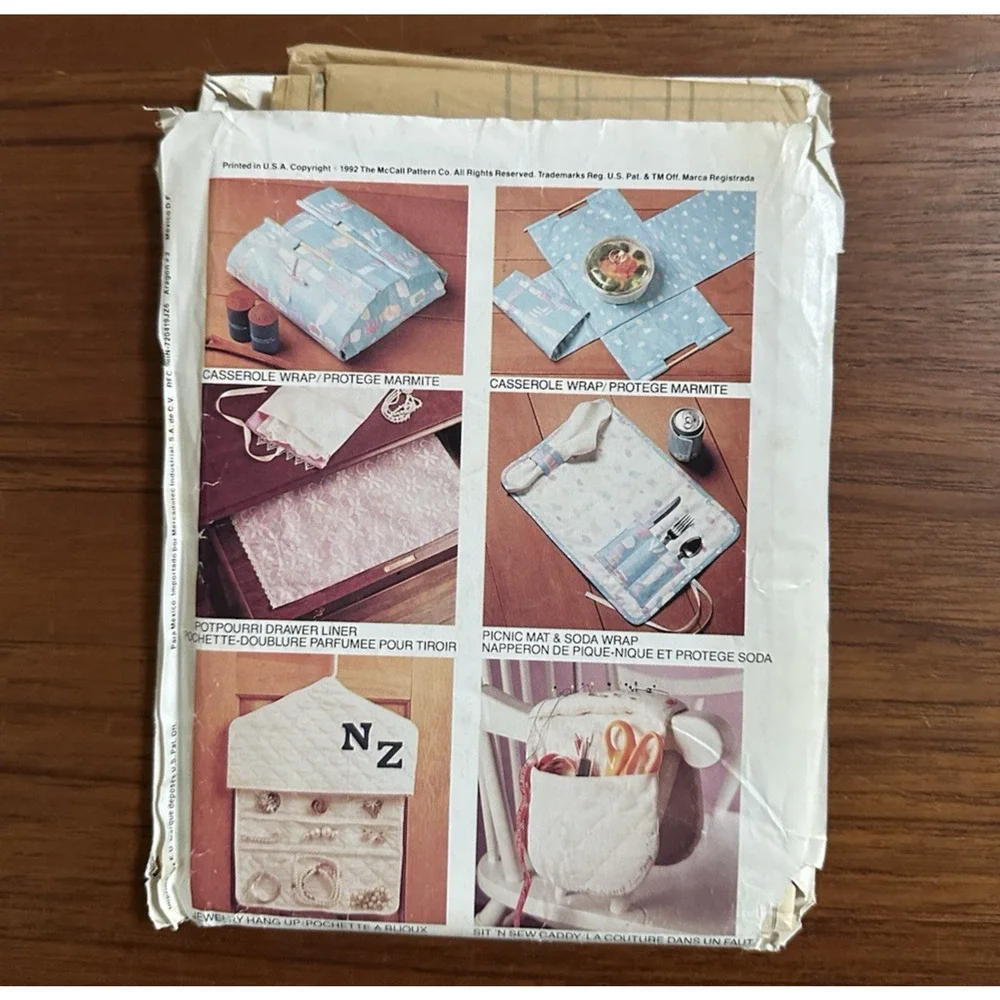 UNCUT McCalls Craft Pattern Gifts #6278 Or 791 Tote Bag Casserole Wrap